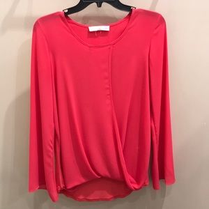 Lola and Sophie wrap long sleeve top